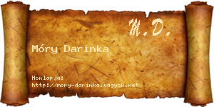 Móry Darinka névjegykártya